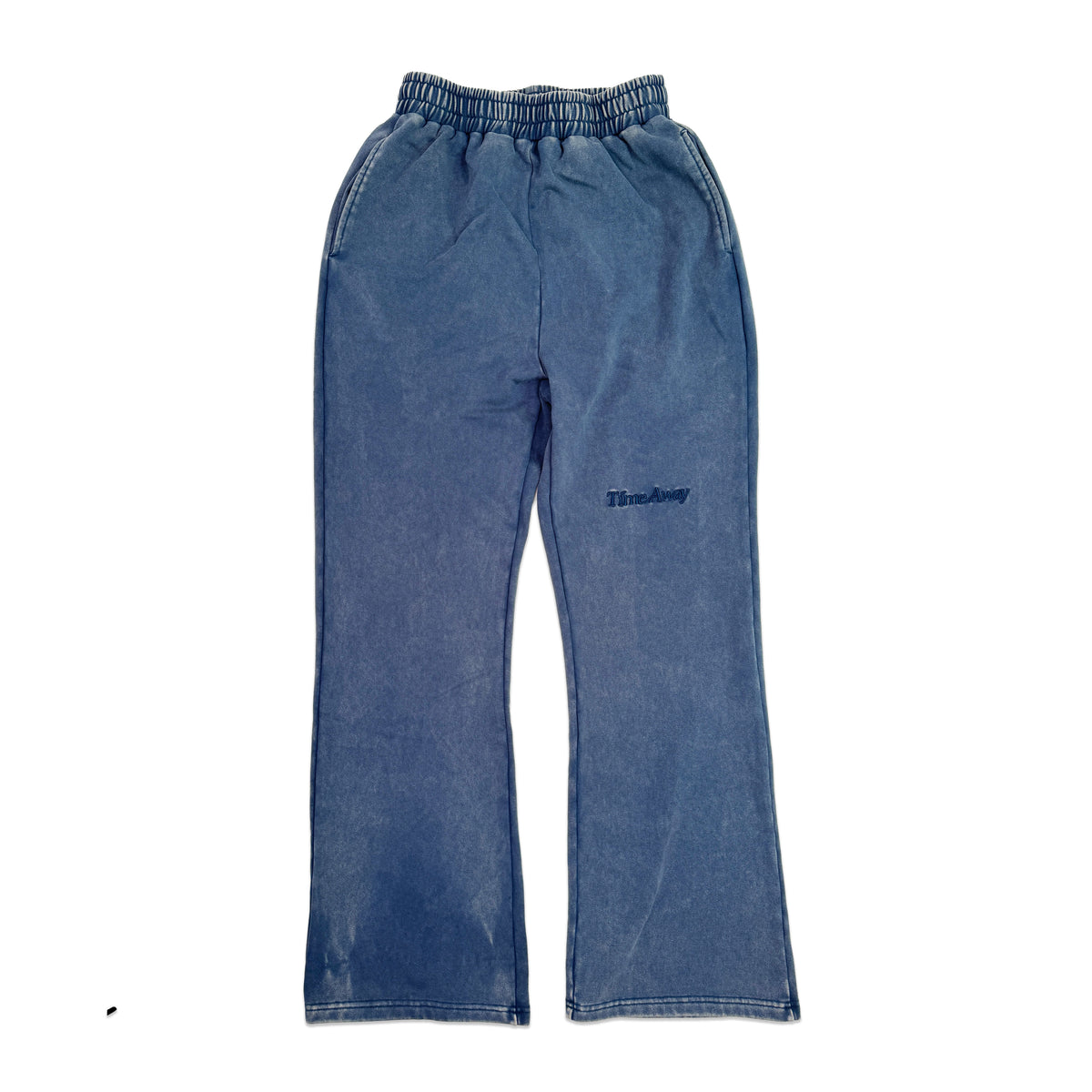 Acid Wash Wide-Leg Sweatpants (Blue) – Time Away Clothing